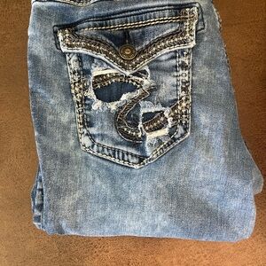 Silver Suki distressed slim boot 30/33